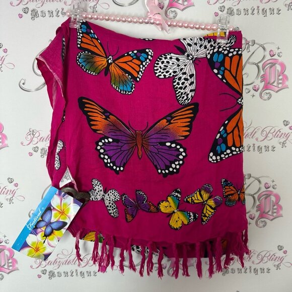 Festival wrap skirt dress with wooden heart belt loop adjustable tie up beach - Picture 4 of 4